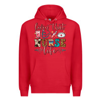 Red Livin' That Nurse Life Premium Hoodie - FaDigitalArtStudio