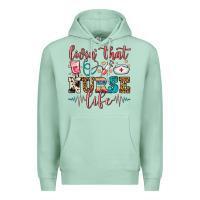 Seafoam Livin' That Nurse Life Premium Hoodie - FaDigitalArtStudio