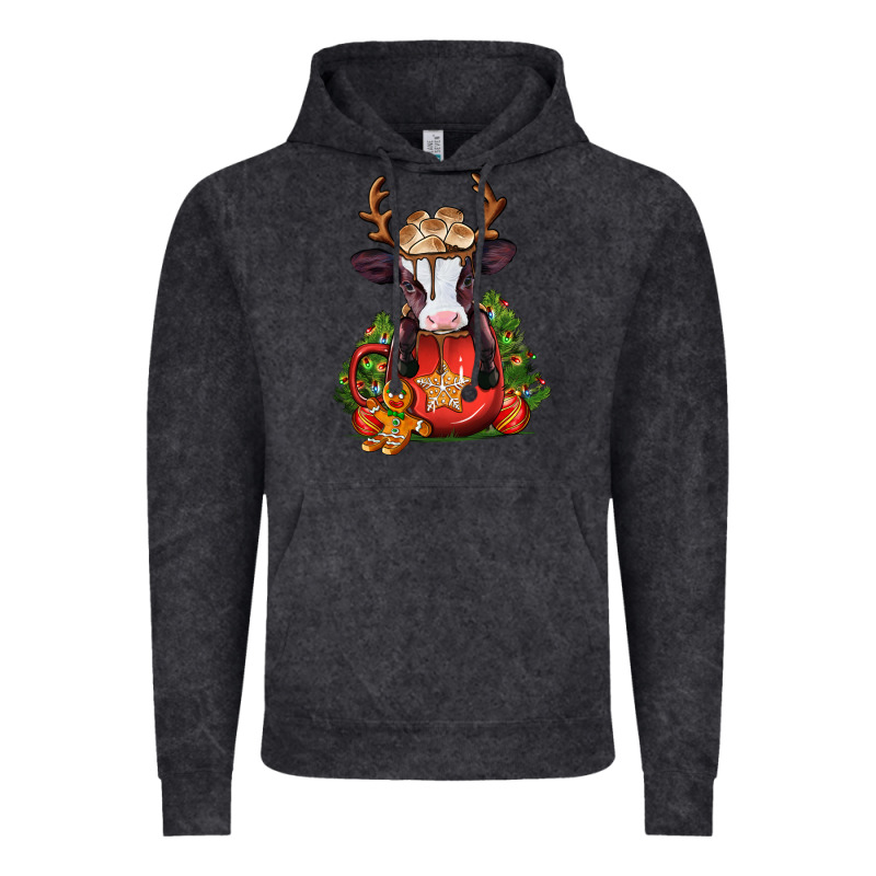 Christmas Baby Cow Hot Cocoa Vintage Hoodie by Jasminsmagicworld | Teevron