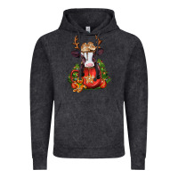 Vintage Black christmas baby cow hot cocoa Vintage Hoodie - Jasminsmagicworld