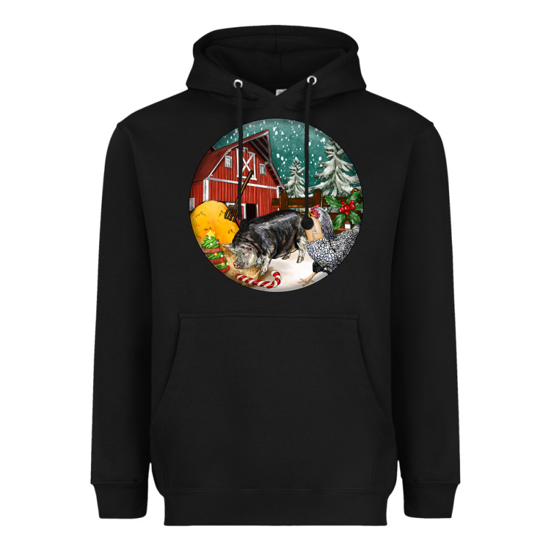 Christmas On The Farm Heavyweight Hoodie by FaDigitalArtStudio | Teevron