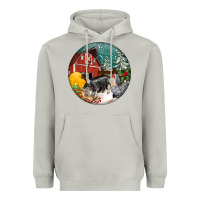 Moon Dust Christmas On The Farm Heavyweight Hoodie - FaDigitalArtStudio
