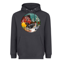Smoke Christmas On The Farm Heavyweight Hoodie - FaDigitalArtStudio