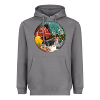 Storm Christmas On The Farm Heavyweight Hoodie - FaDigitalArtStudio