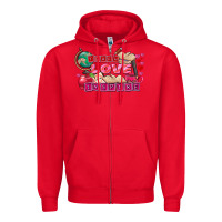 Red Valentine's Day teach love inspire Zipper Hoodie - FaDigitalArtStudio