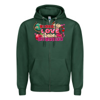 Sports Green Valentine's Day teach love inspire Zipper Hoodie - FaDigitalArtStudio