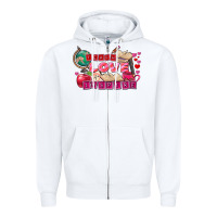 White Valentine's Day teach love inspire Zipper Hoodie - FaDigitalArtStudio