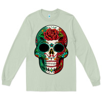 Matcha Mexican Skull Long Sleeve Tee - texasbilliewilder