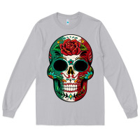 Moon Dust Mexican Skull Long Sleeve Tee - texasbilliewilder