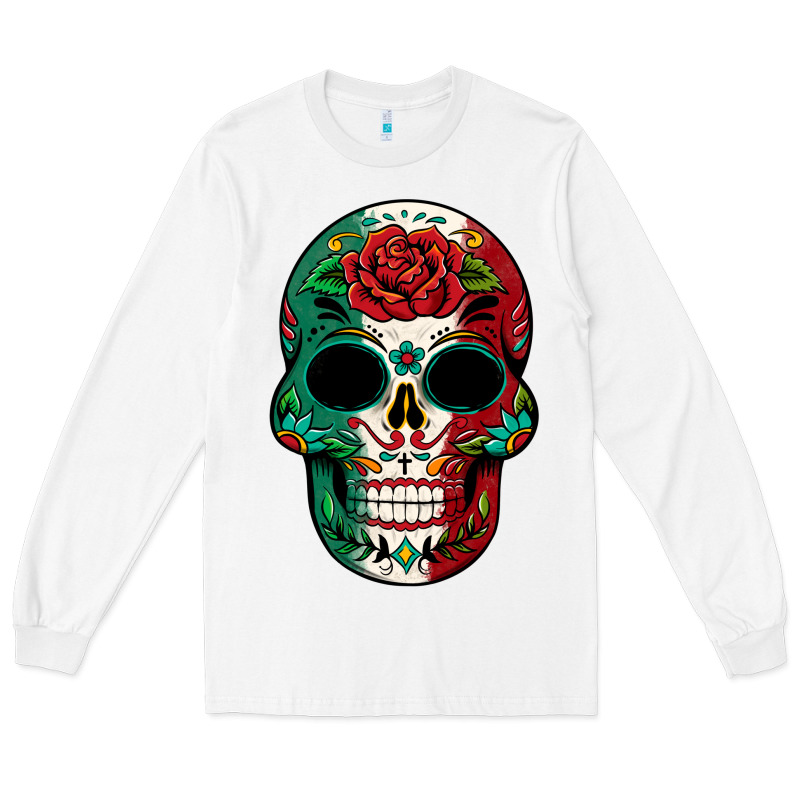 Mexican Skull Long Sleeve Tee by texasbilliewilder | Teevron
