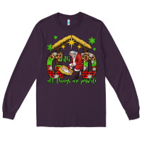 Plum with god all things are possible santa baby jesus Long Sleeve Tee - Jasminsmagicworld