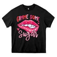 Black gimme some sugar Heavy Core Tee - MaliasSmallBusiness