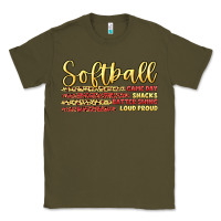 Army Green softball game day Classic Tee - Artiststas