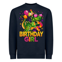Navy 2rd birthday girl t rex pink Heavyweight Sweatshirt - CowGirlArtShop