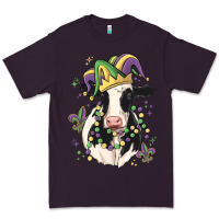 Plum mardi gras cow Premium Tee - MaliasSmallBusiness