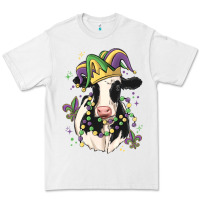 White mardi gras cow Premium Tee - MaliasSmallBusiness
