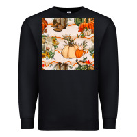 Black fall heifer seamless pattern Premium Sweatshirt - BundleAndBundleShop