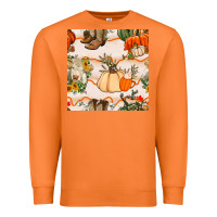 Carrot fall heifer seamless pattern Premium Sweatshirt - BundleAndBundleShop