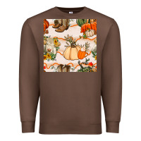Chestnut fall heifer seamless pattern Premium Sweatshirt - BundleAndBundleShop