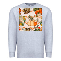 Heather Grey fall heifer seamless pattern Premium Sweatshirt - BundleAndBundleShop