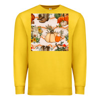 Lemon fall heifer seamless pattern Premium Sweatshirt - BundleAndBundleShop
