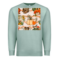 Seafoam fall heifer seamless pattern Premium Sweatshirt - BundleAndBundleShop