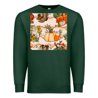 Sports Green fall heifer seamless pattern Premium Sweatshirt - BundleAndBundleShop