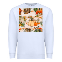 White fall heifer seamless pattern Premium Sweatshirt - BundleAndBundleShop