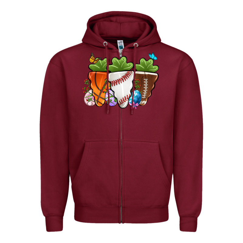 Easter Day Sports Easter Sports Carrots Zipper Hoodie by OliviaCreatesArt | Teevron