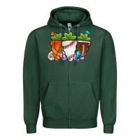 Sports Green Easter Day Sports Easter sports carrots Zipper Hoodie - OliviaCreatesArt