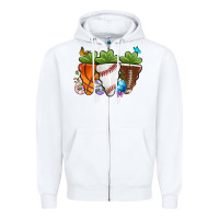 White Easter Day Sports Easter sports carrots Zipper Hoodie - OliviaCreatesArt