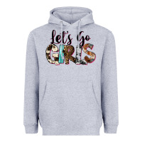 Heather Grey Let's Go Girls Heavyweight Hoodie - FaDigitalArtStudio