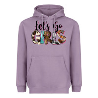 Lavender Let's Go Girls Heavyweight Hoodie - FaDigitalArtStudio
