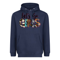 Navy Let's Go Girls Heavyweight Hoodie - FaDigitalArtStudio