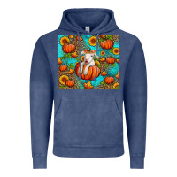 Vintage Denim fall pumpkin lamb Vintage Hoodie - Jasminsmagicworld
