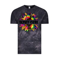 Cloud Black deputy clerk tie dye sunflower Vintage Tee - Jasminsmagicworld