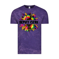 Cloud Purple deputy clerk tie dye sunflower Vintage Tee - Jasminsmagicworld