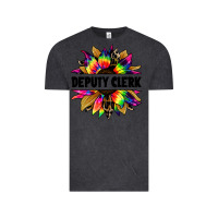 Vintage Black deputy clerk tie dye sunflower Vintage Tee - Jasminsmagicworld