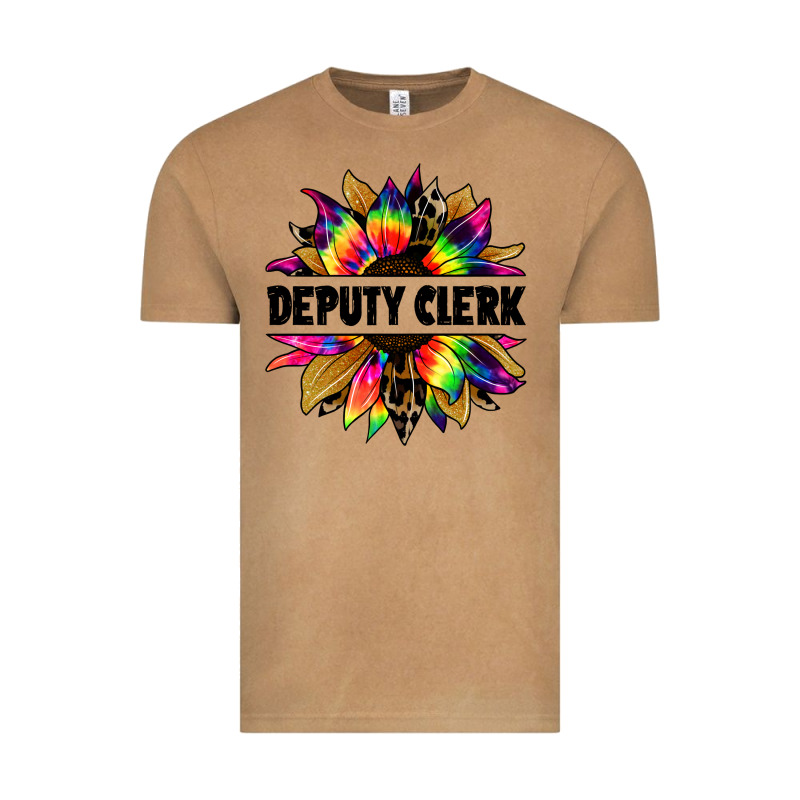 Deputy Clerk Tie Dye Sunflower Vintage Tee by Jasminsmagicworld | Teevron