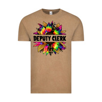 Vintage Coffee deputy clerk tie dye sunflower Vintage Tee - Jasminsmagicworld