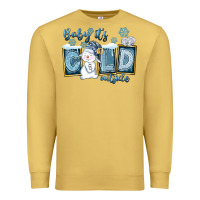 Antique Gold Baby It's Cold Outside Premium Sweatshirt - FaDigitalArtStudio