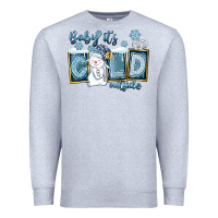 Heather Grey Baby It's Cold Outside Premium Sweatshirt - FaDigitalArtStudio