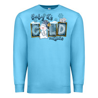 Ocean Blue Baby It's Cold Outside Premium Sweatshirt - FaDigitalArtStudio