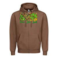 Chestnut St. Patrick's Day Peace love luck Zipper Hoodie - OliviaCreatesArt