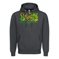 Smoke St. Patrick's Day Peace love luck Zipper Hoodie - OliviaCreatesArt