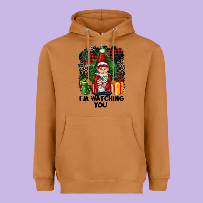 I'm Watching You Elf Heavyweight Hoodie Designed By Fadigitalartstudio