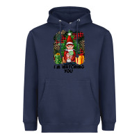 Navy I'm Watching You Elf Heavyweight Hoodie - FaDigitalArtStudio