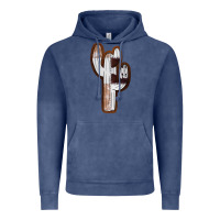 Vintage Denim Leather Cowhide Cactus Vintage Hoodie - RanaPortraitStore