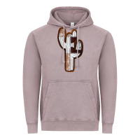 Vintage Zinc Leather Cowhide Cactus Vintage Hoodie - RanaPortraitStore