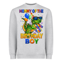 Heather Grey mommy of the 5 th birthday boy t rex Heavyweight Sweatshirt - CowGirlArtShop